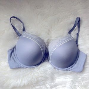 Victoria Secret Periwinkle Padded Bra Sz 36 DD